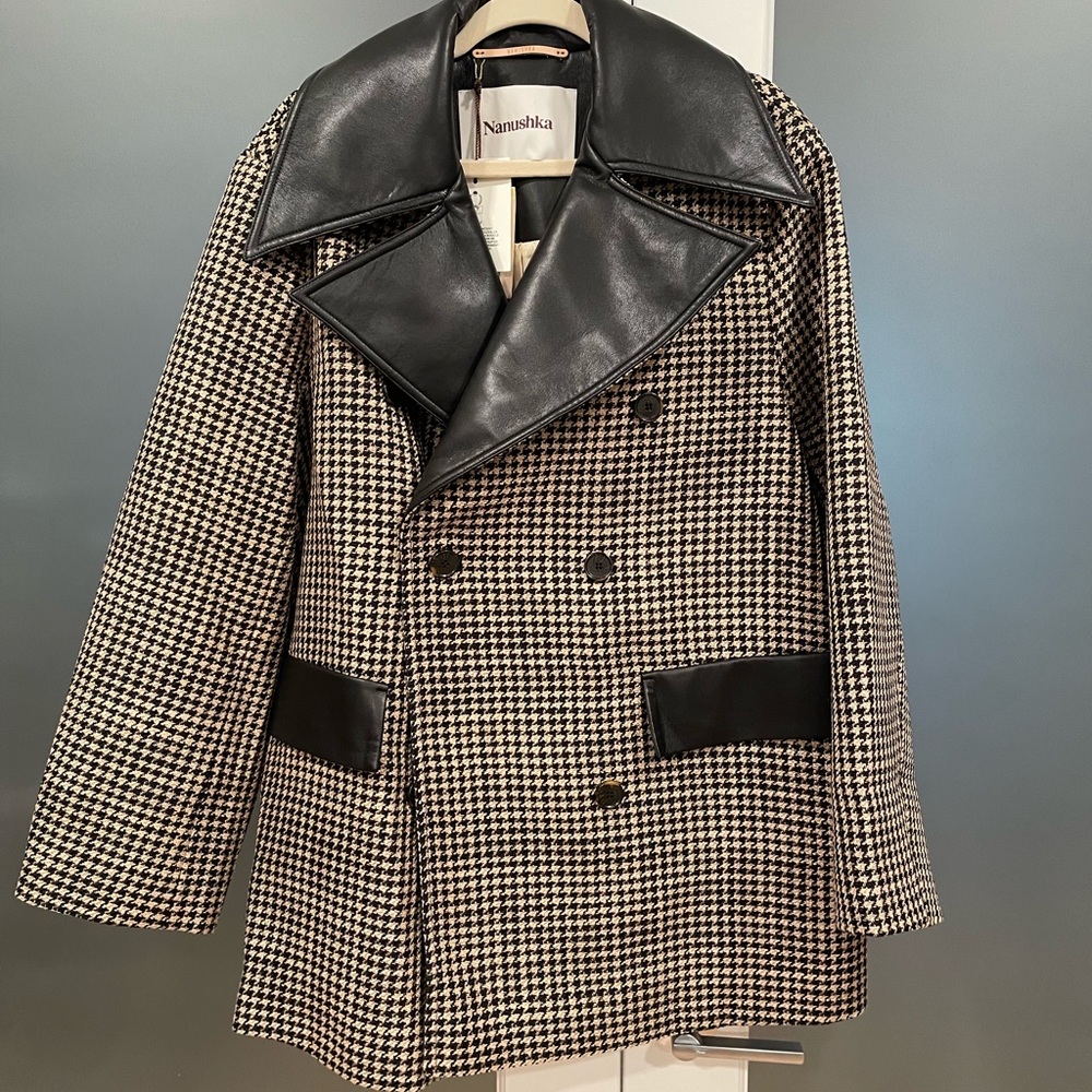Nanushka houndstooth blazer jacket